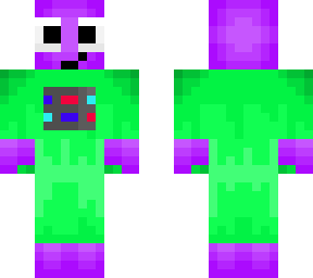 purple/green robot