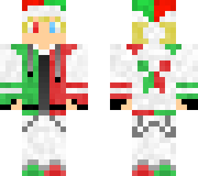 two-colored creeper hoodie christmas version