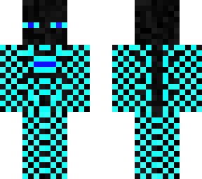 blue enderman in space costume