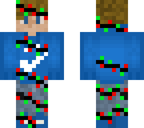 blue nike hoodie with christmas lights