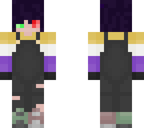enby with pastel ranboo eyes (my skin!) with shoes