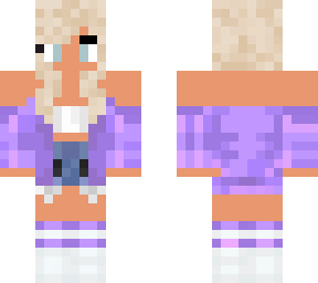 Purple outfit with blonde hair | Minecraft Skin