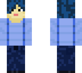 blue haired boy minecraft skin