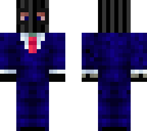 blue suit with mask