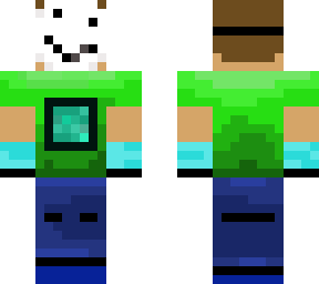 boy with snowman mask