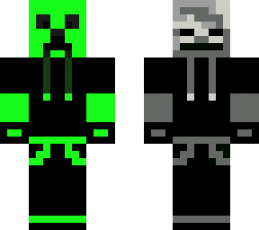 creeper and skeleton