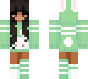 green bunny outfit // girl (sorryfromaoi)
