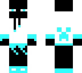 neon enderman in t - shirt