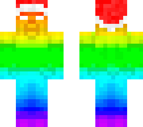 rainbow brine with a santa hat