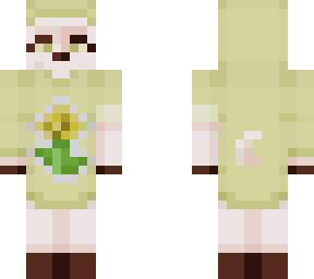 sheep with a yellow flower hoodie