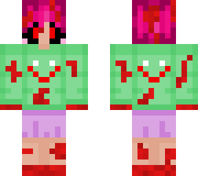 bloody girl with smiling hoodie