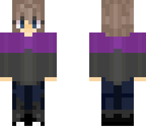 purple and gray sweater