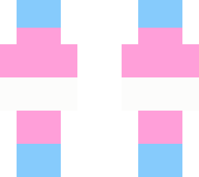 trans flag skin