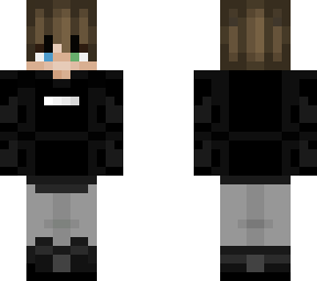 two colored eye casual boy (black)