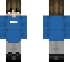 two colored eye casual boy (blue)