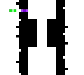 white and black enderman