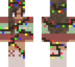 girl stuck in christmas lights