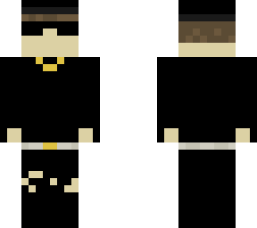 all black w/ gold chain
