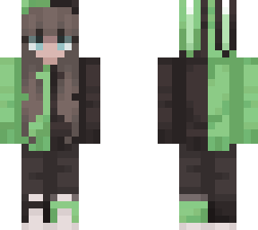 green bun bun outfit girl