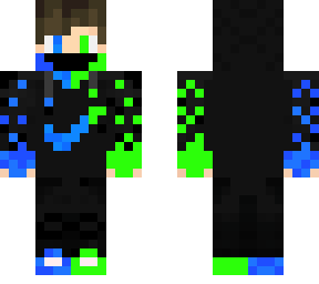hacker gamer blue green