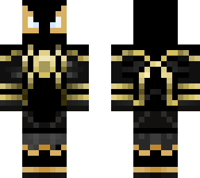 spider man [black suit] and iron spider gold suit