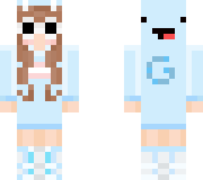 gnf blue pastel shark hoodie girl<3