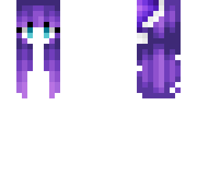 hb - long grape purple w/ hat