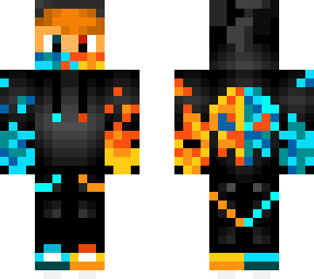 ninja gamer boi ( fire + ice effects)
