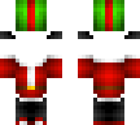 ob - mini santa base holding green gift