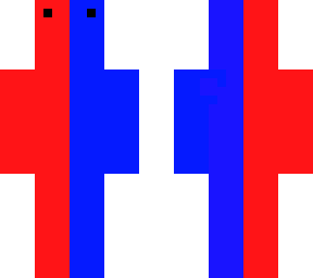 red and blue