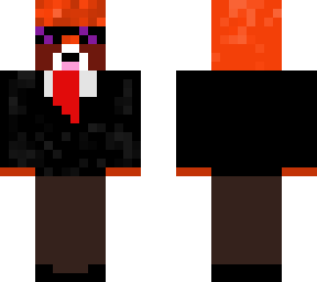 red panda with suit