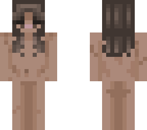skin base - brown hair girl - mixed race