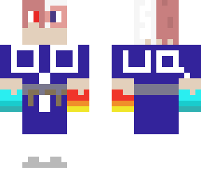 todoroki in ua outfit with powers in hand