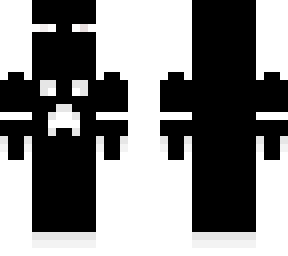 white enderman with creeper logo(white,grey,black)