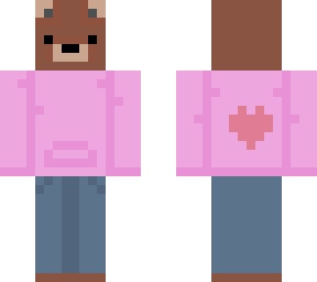 bear in pink sweat jumper