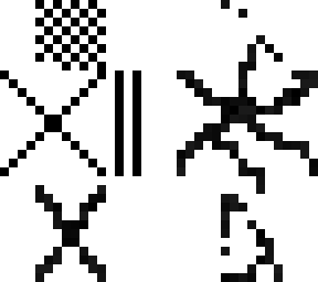 black and white