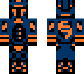 blue and orange warden