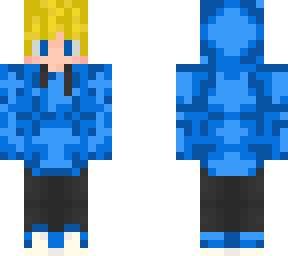 blue hoodie