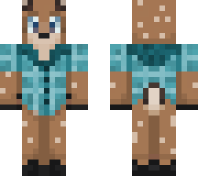 deer in blue flannel