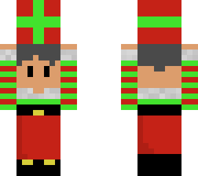 elf yeeting a present