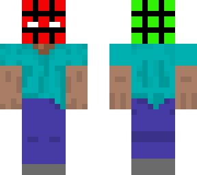 hero-brine steve with rubix-cube head