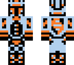 light blue and orange warden