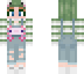 overall axolotl frog girl edit