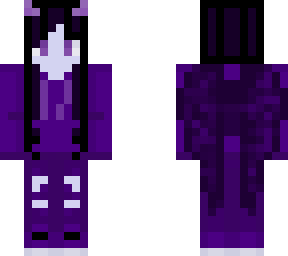 Purple girl with horns and wings | Minecraft Skin