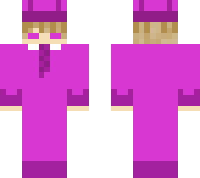 purple guy with hat