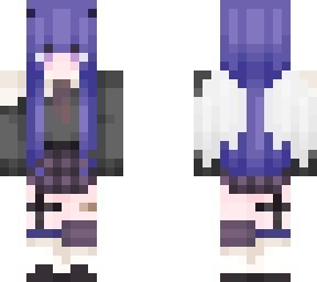 purple w horns and wings