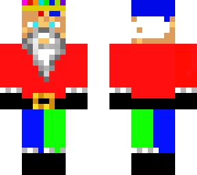 santa mixed with technoblade and elves