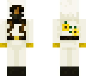 white and yellow snow suit