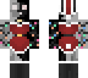 black and white slime in xmas dress