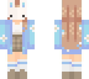 blue bunnies with flower